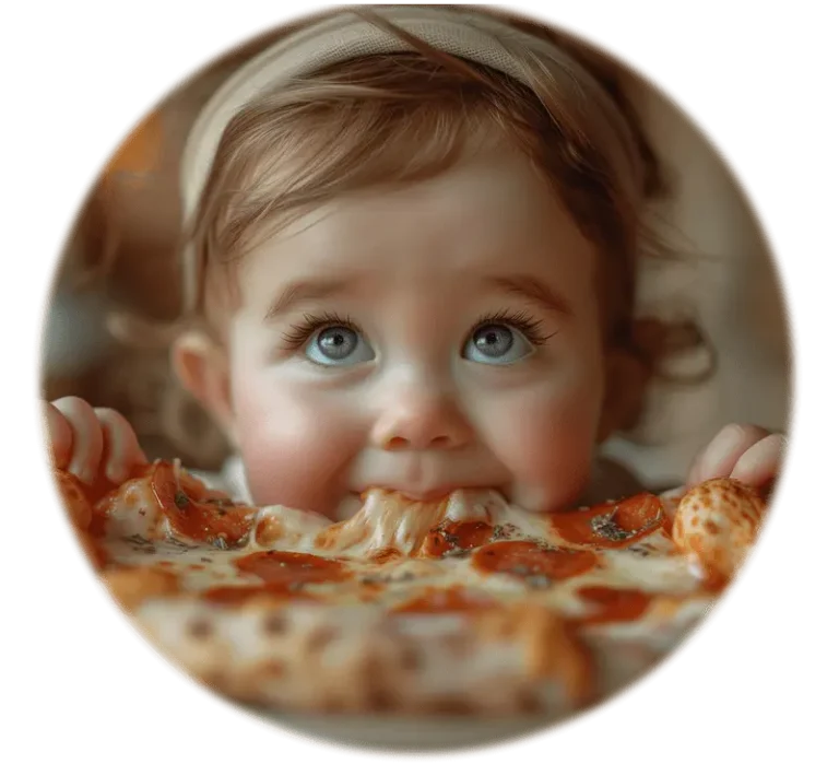 Background petite fille pizza